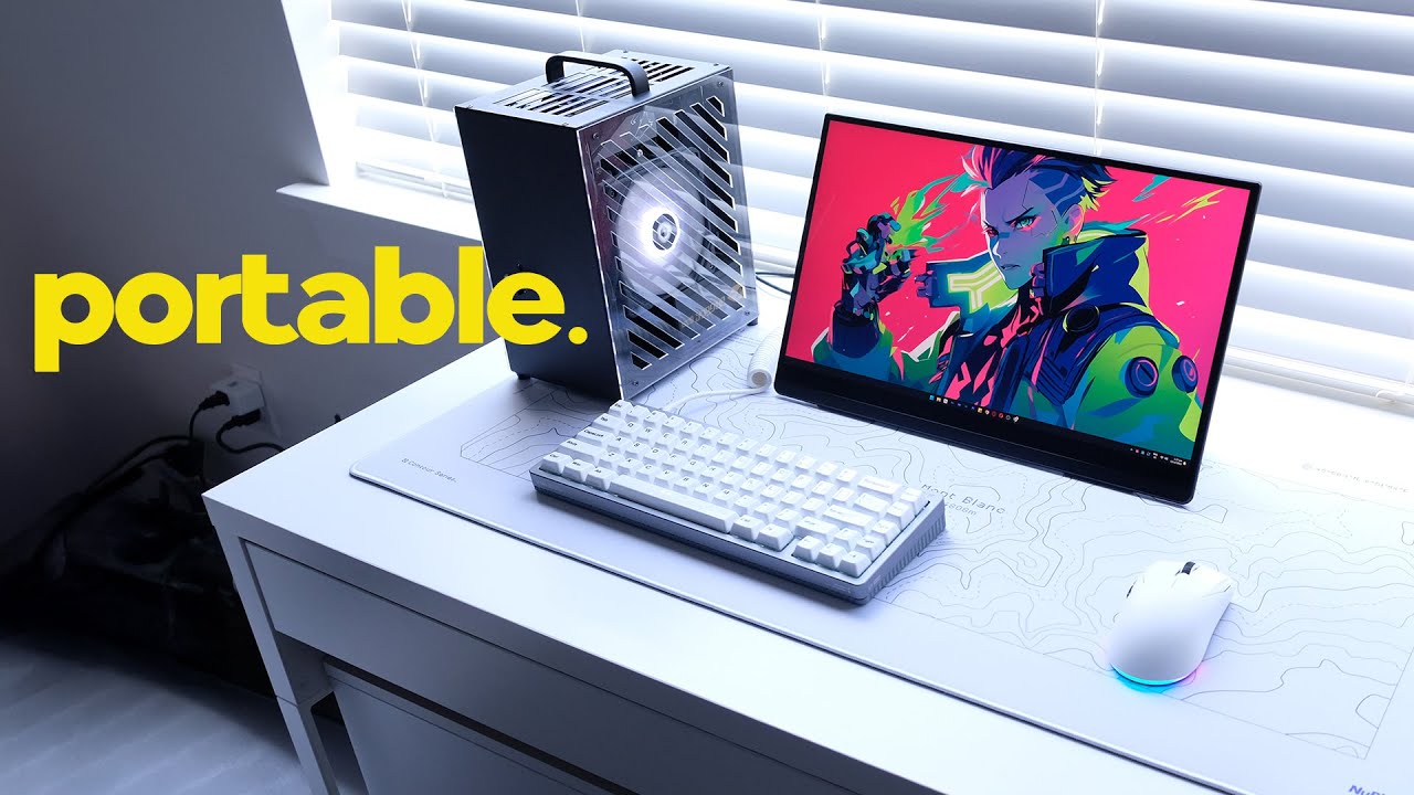 Perfect Portable Setup Part 1✨| Ehomewei 4k Portable Monitor | Tigernu Backpack | Desk Setup ASMR ☁️