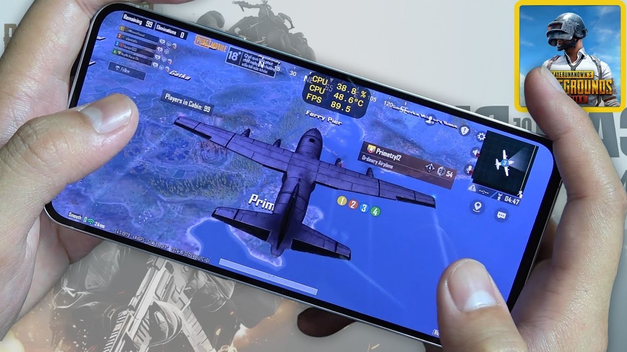 Samsung Galaxy S24 FE PUBG Test With FPS Meter & Battery Test - Exynos 2400e