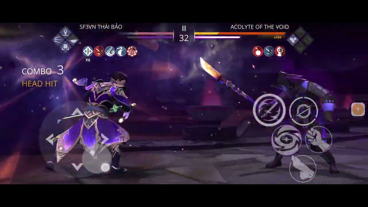 Shadow Fight 3: Void's Dream vs Acolyte 6 part 2 (71,9k/round)