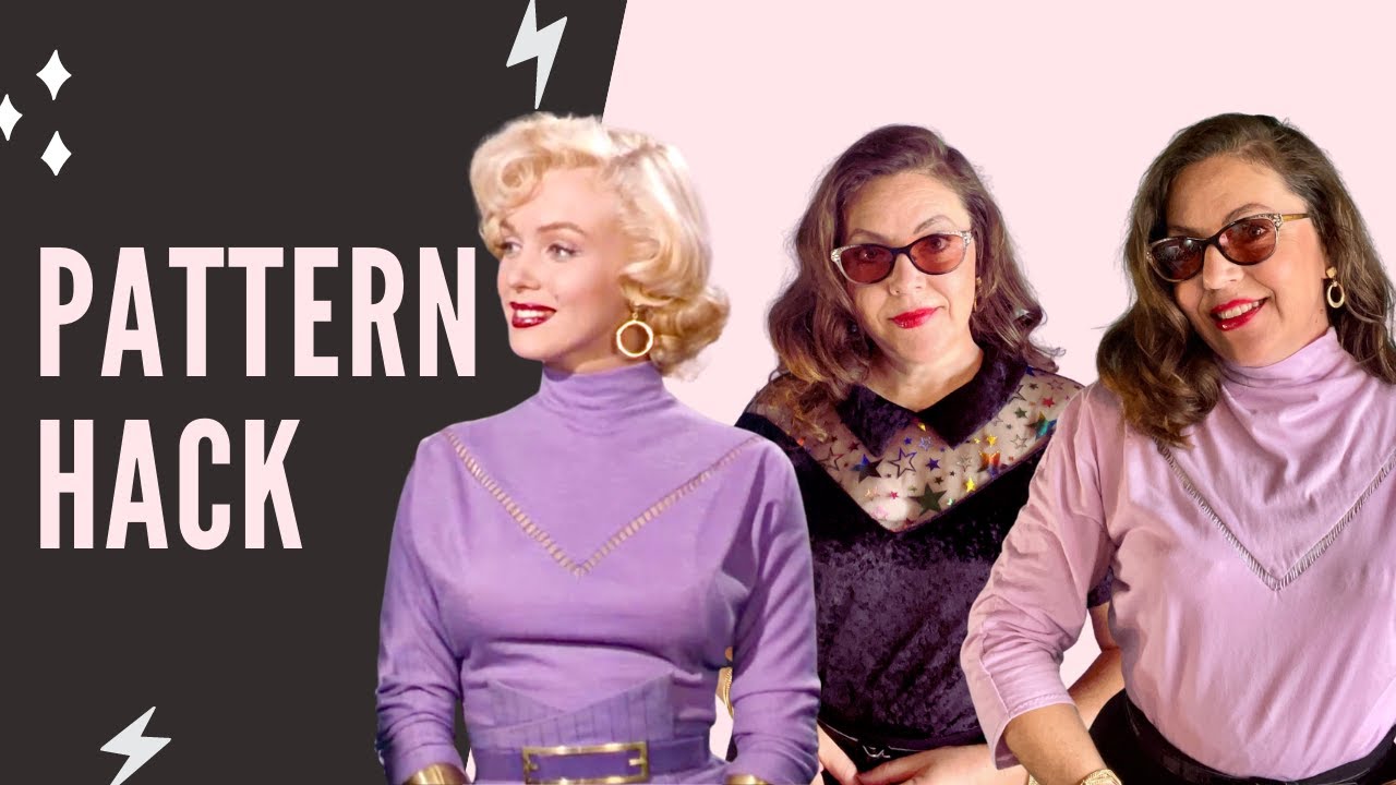 I pattern hack Gertie's "Gardner Top" into Marilyn Monroe's knit top From Gentlemen Prefer Blondes.