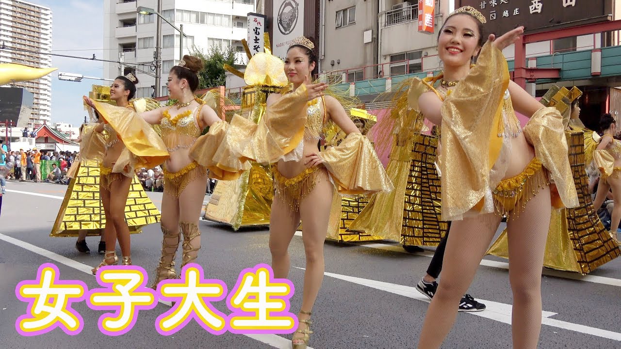 大学生のサンバ!　ICUラムズ【浅草サンバカーニバル2019】4K　左サイド
