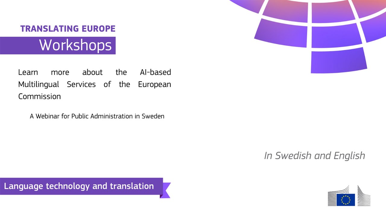 TEW SV: Learn more about the AI-based multilingual services of the European Commission
