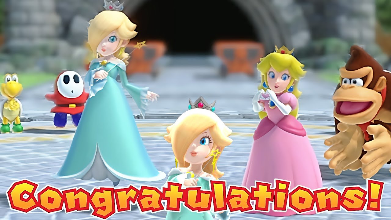 Mario Party Superstars Tag Match Rosalina and Peach vs Donkey Kong and Luigi