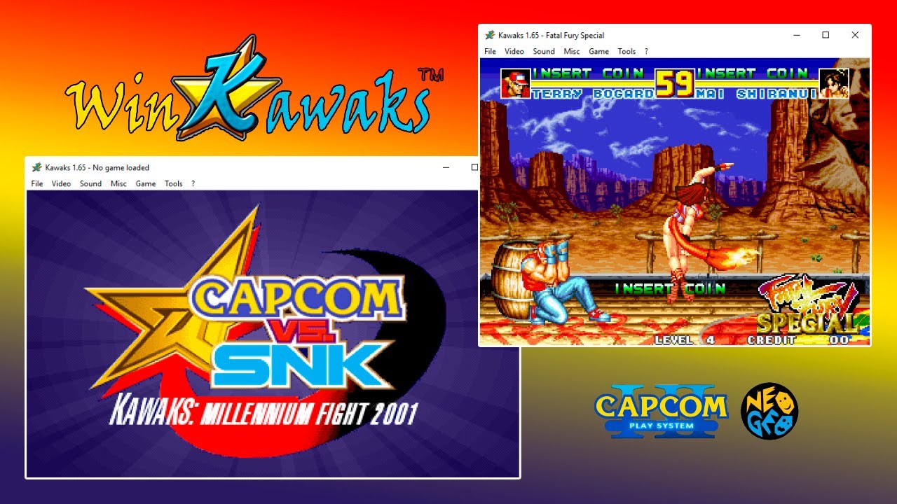 WinKawaks - CPS-1 & 2 & NeoGeo Emulator - 2001 - Windows (Mr. K)