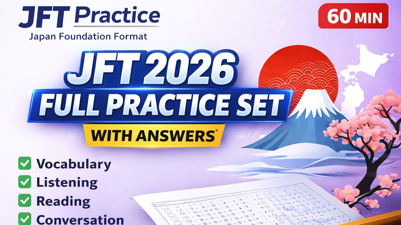 JFT 2026 Latest Mock Test | Real JFT Question For 2026 #jftbasic