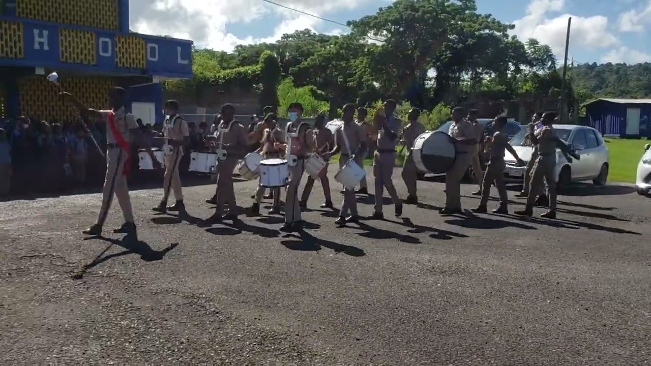 Cadet Drum Corp at Flag Raising Ceremony
