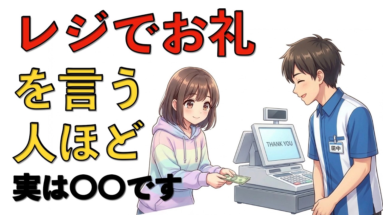 【雑学】レジで「ありがとう」と言う人の正体。年収とメンタルの意外な関係