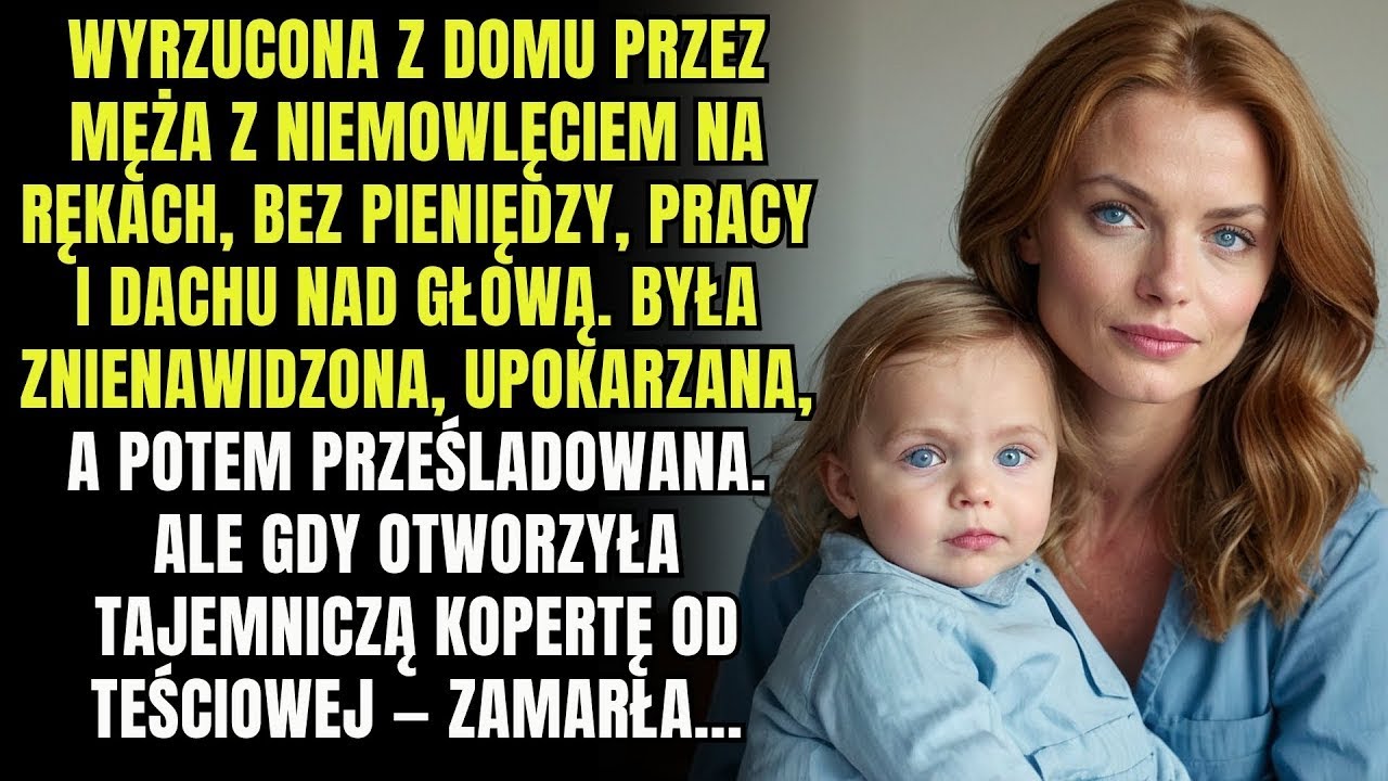 Jej mąż wyrzucił ją razem z dzieckiem na ulicę po śmierci teściowej  Ale koperta, którą ta zostawiła