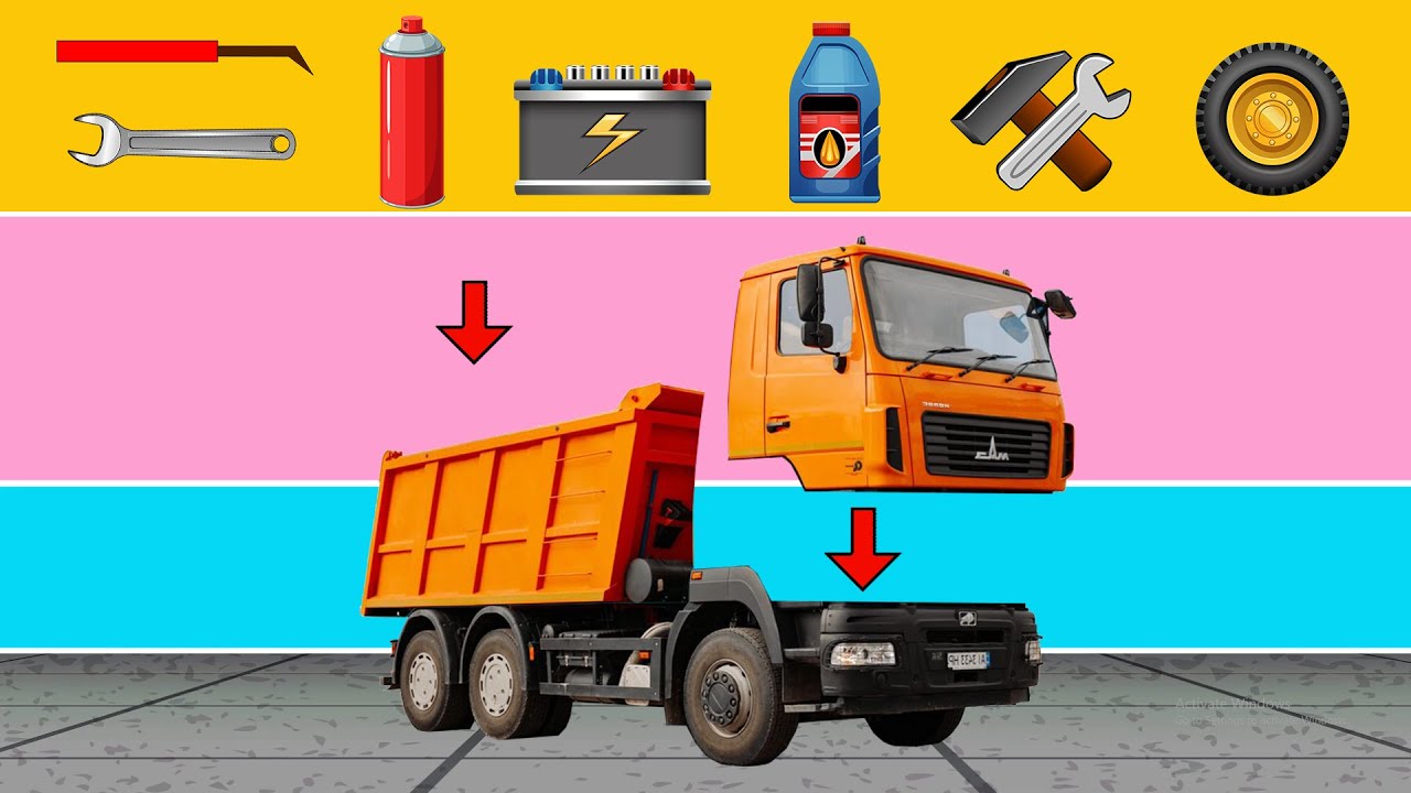 Step-by-Step Truck Repair: How to Fix a Truck Properly! 🚛🛠️ | Vehicles Animation