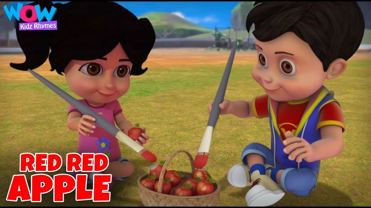 Red Apple Song | English Rhymes For Kids | English Nursery Rhymes For Kids |  Popular Poem