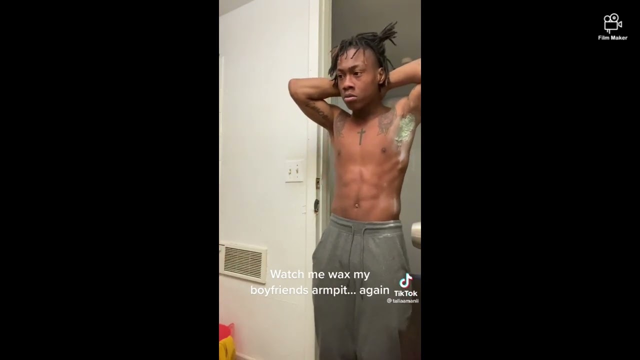 girlfriend waxes her boyfriends armpit