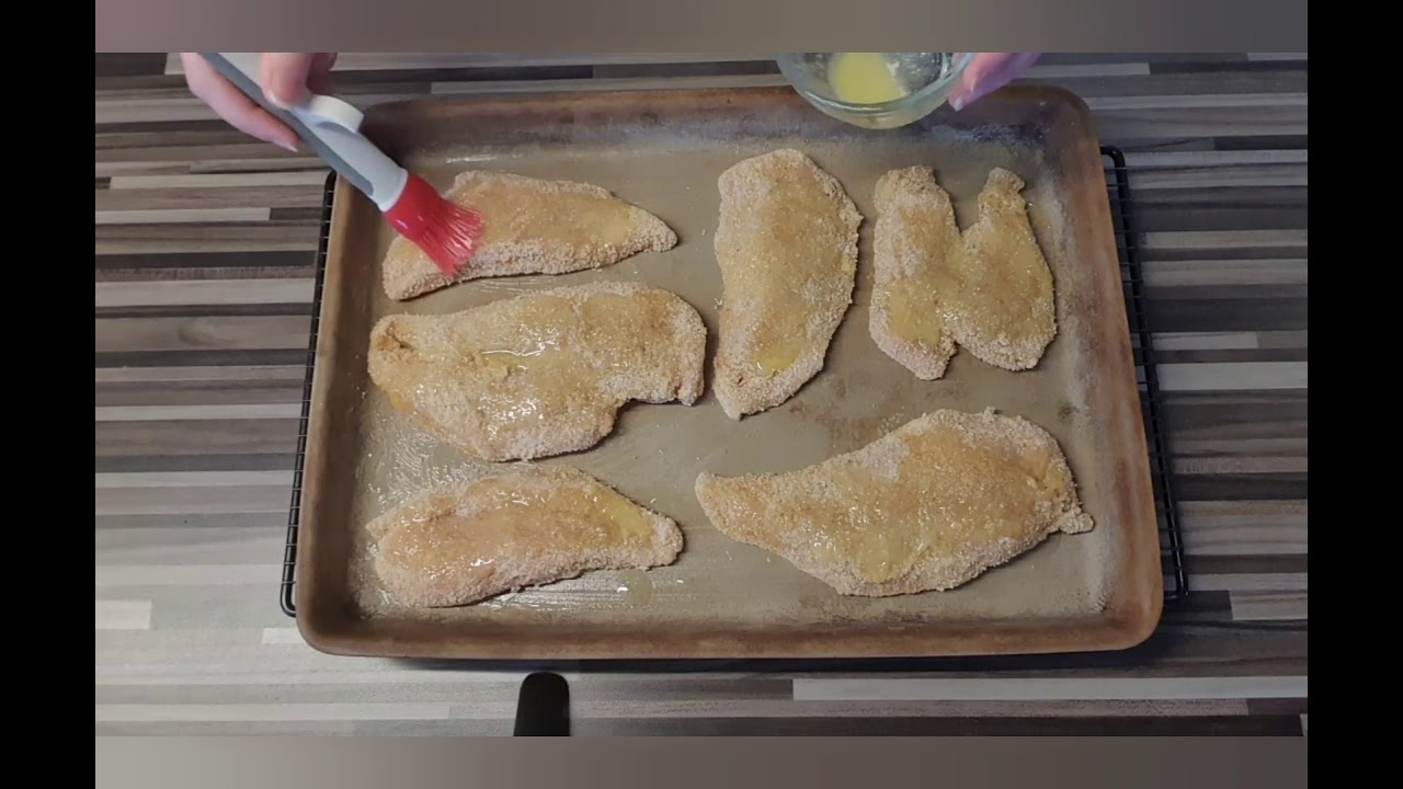 Panierte Schnitzel auf der Pampered Chef Stoneware
