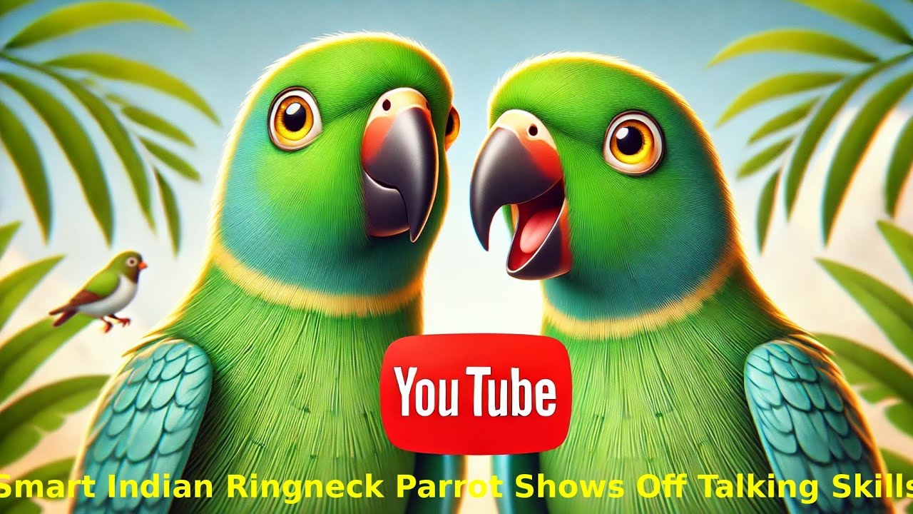 Smart Indian Ringneck Parrot Shows Off Talking Skills!