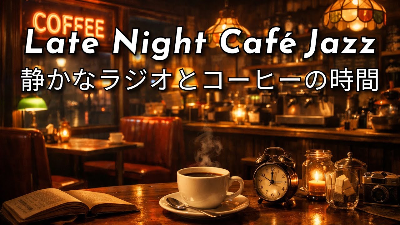 【カフェBGM】Late Night Café Jazz | Quiet Radio, Coffee & Calm Nights 夜カフェで聴くジャズ｜静かなラジオとコーヒーの時間 ☕🌙