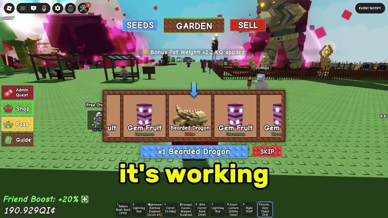 I CAN'T P2W IN THIS EVENT | Grow a Garden