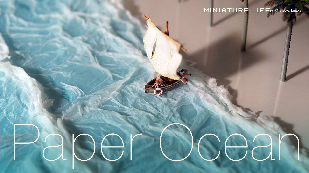 ティッシュを海の波に見立てる｜Making of Paper Ocean