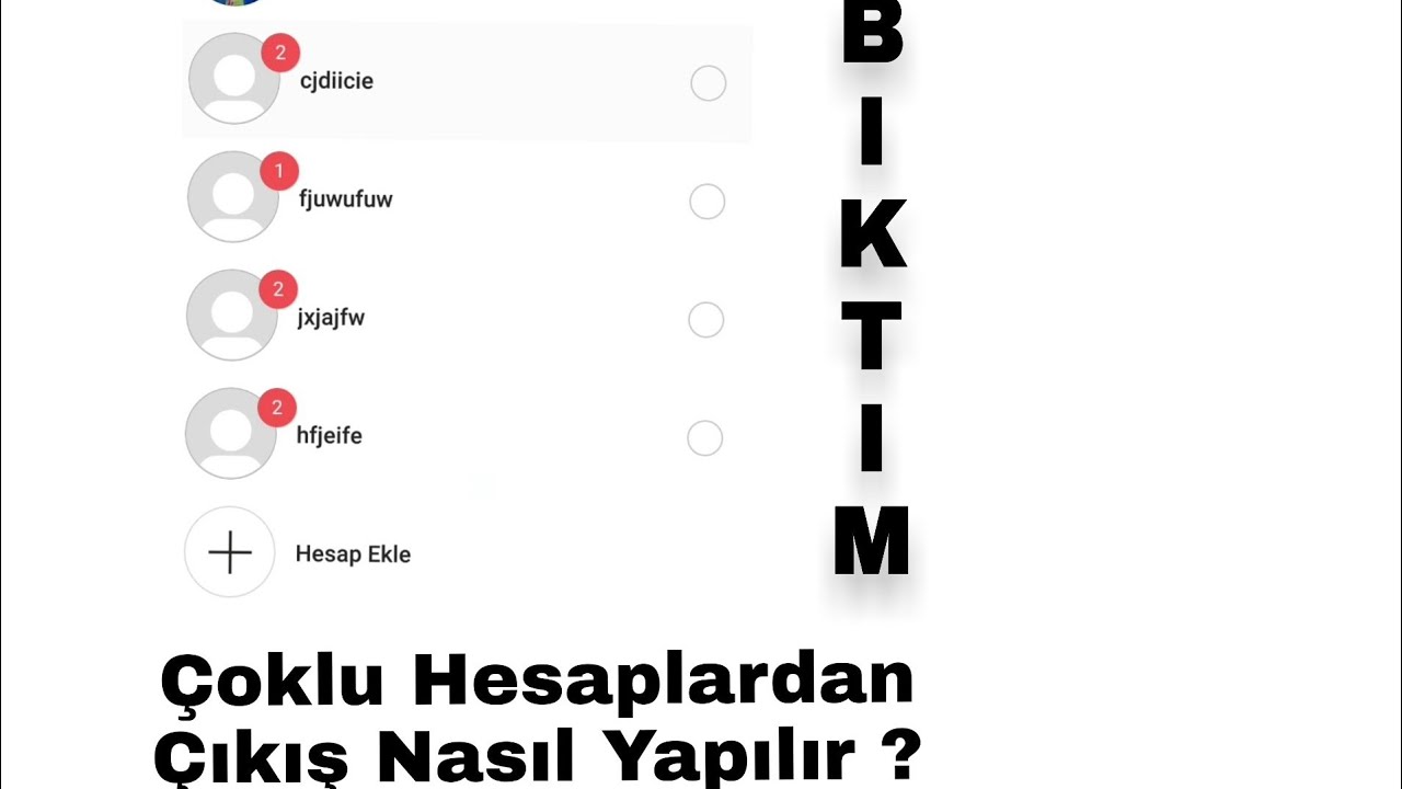 Çoklu Hesaplardan Nasıl Çıkış Yapılır ?