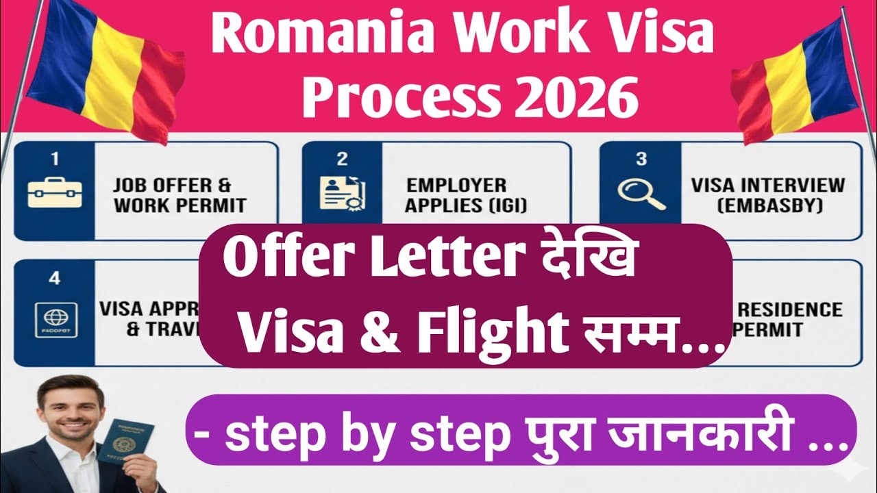 🇷🇴 Romania work visa process 2026 -step by step पुरा जानकारी (Offer letter देखि Visa & Flight सम्म)