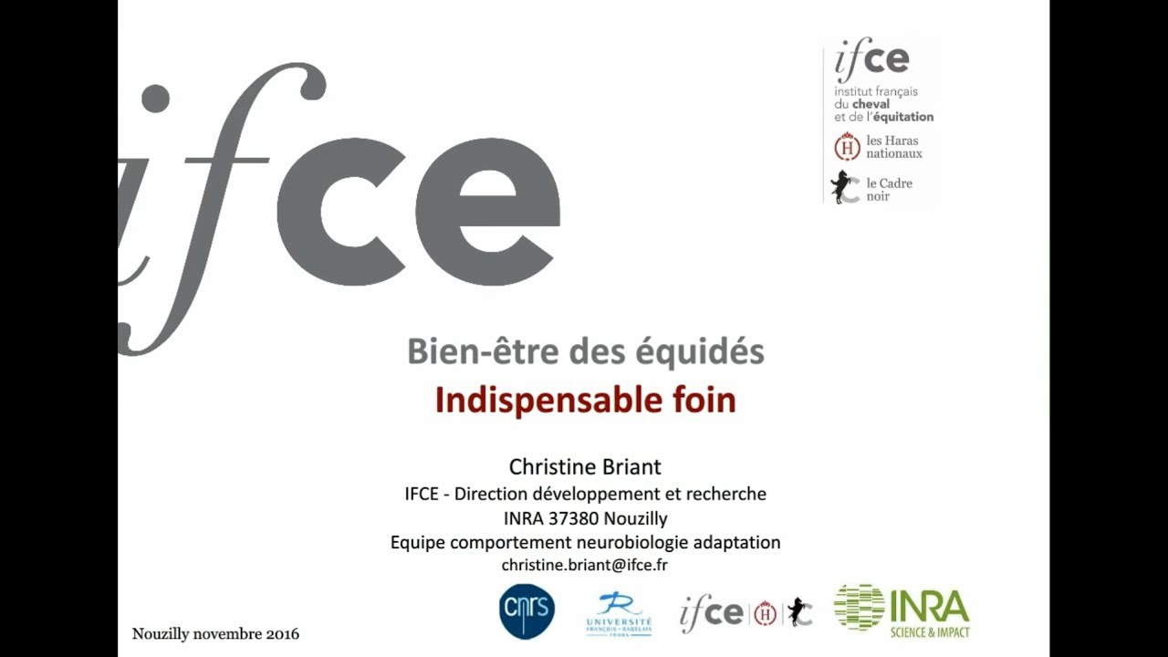 C. Briant - Webconférence - Bien-être : Indispensable foin