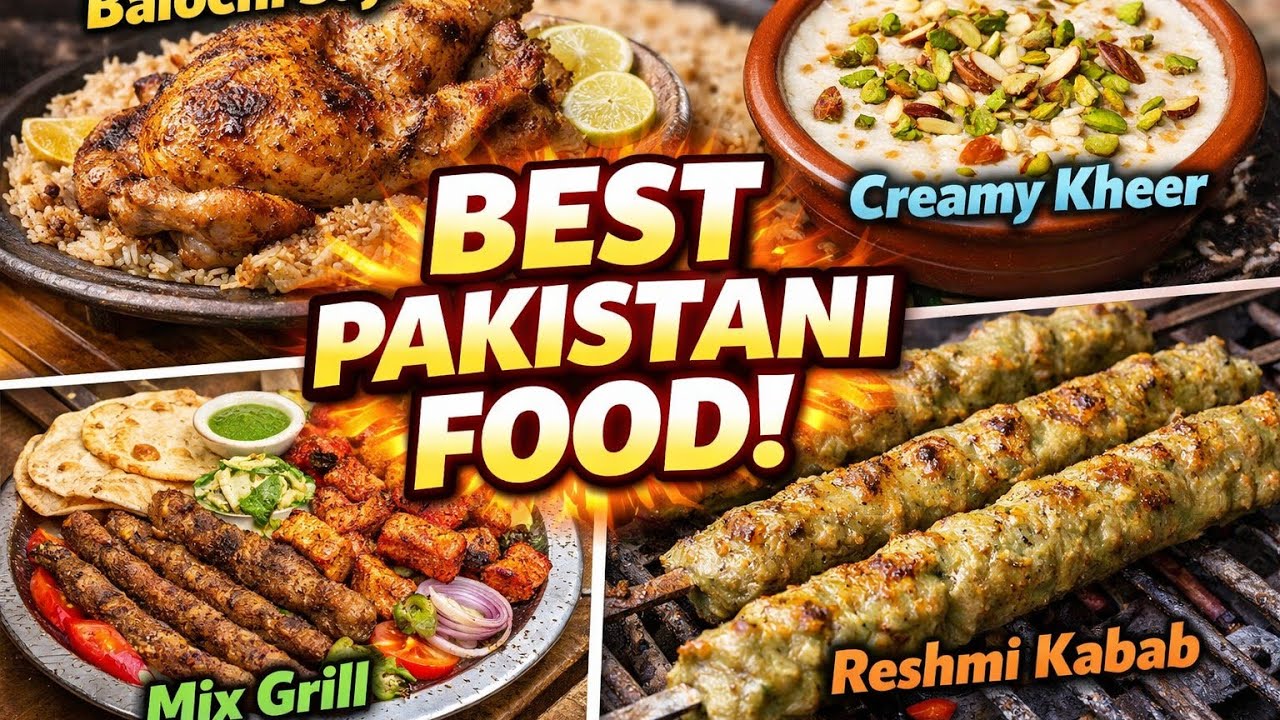 Amazing Pakistani Food | Mutton Karahi, Rice, Chicken Roll, White Karahi & Raita