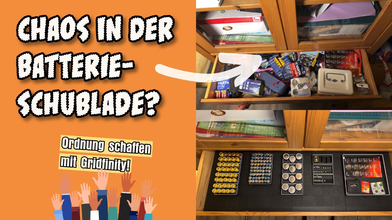 Chaos in der (Batterie-)Schublade? Ordnung schaffen mit Gridfinity! 