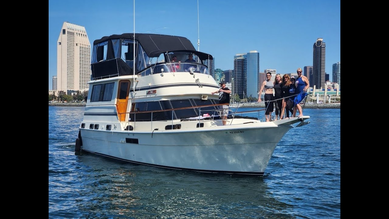 1985 Gulfstar 49 Aft Cabin Motor Yacht For Sale at Marriott Marina Downtown San Diego California