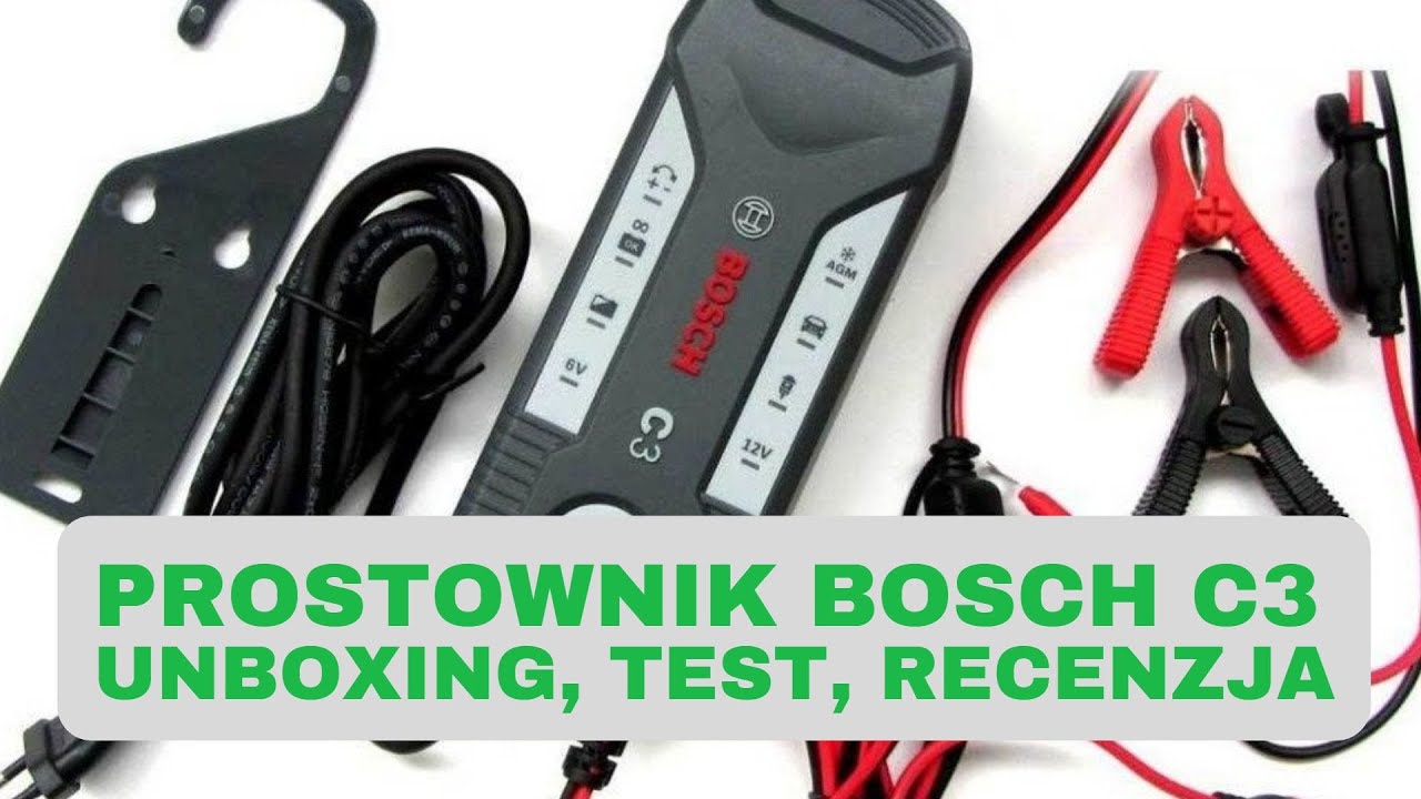 [42] Padł akumulator - prostownik BOSCH C3 - unboxing, test, recenzja i opinia. All in one :)