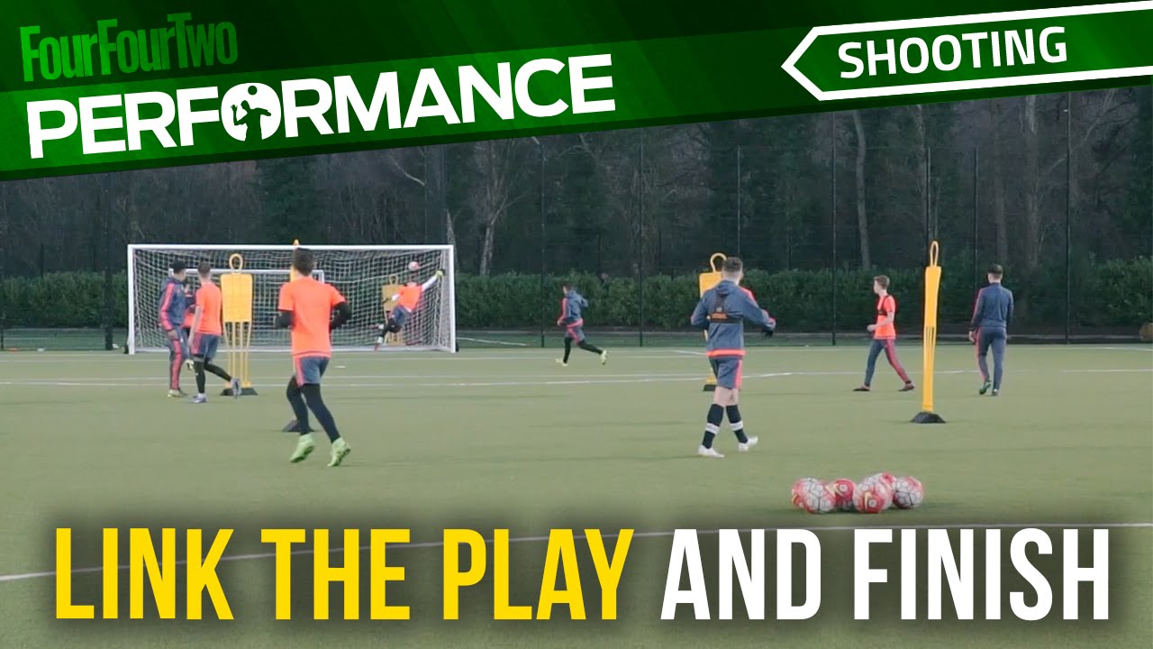 Soccer shooting exercise | Link the play and finish drill | Swansea City Academy