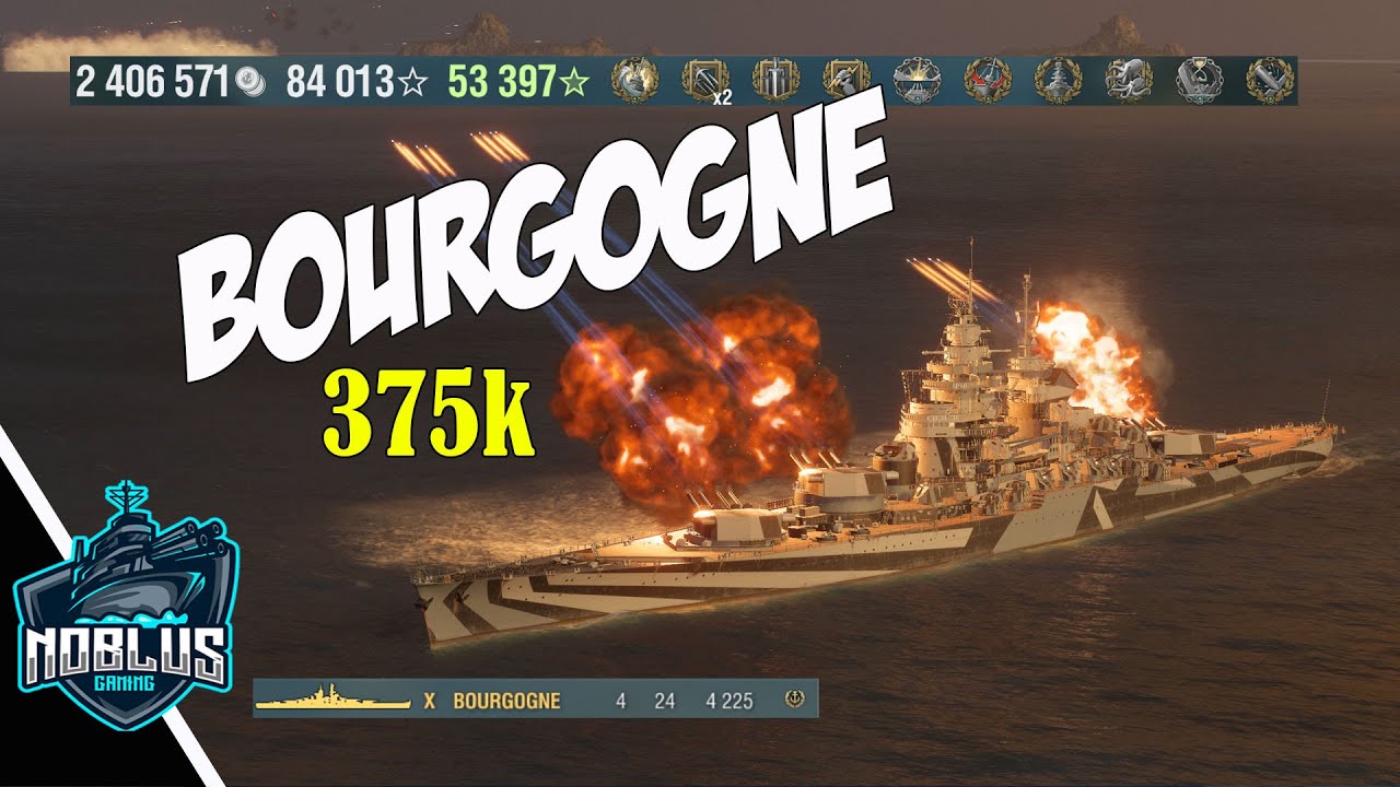 Cuirassé Premium Bourgogne - 375k - battleship game  - World of Warships