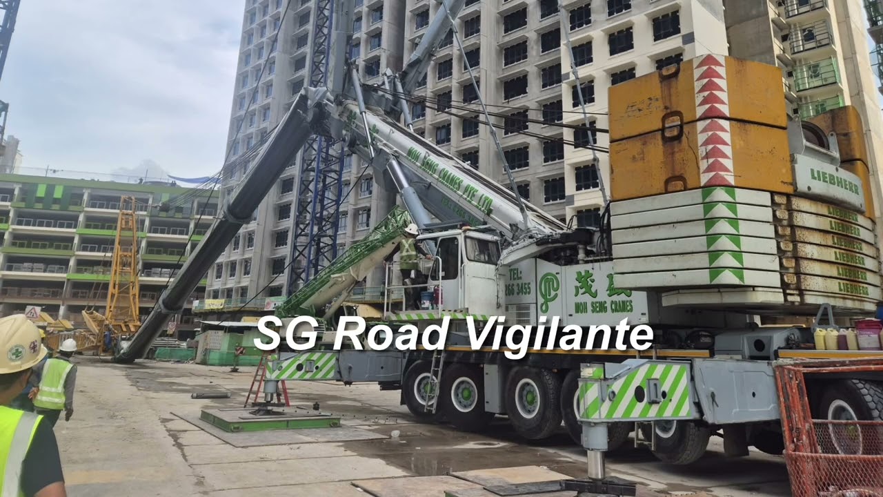 10oct2025  28 sin ming street hdb bto site foreign worker hit by roller from mobile crane