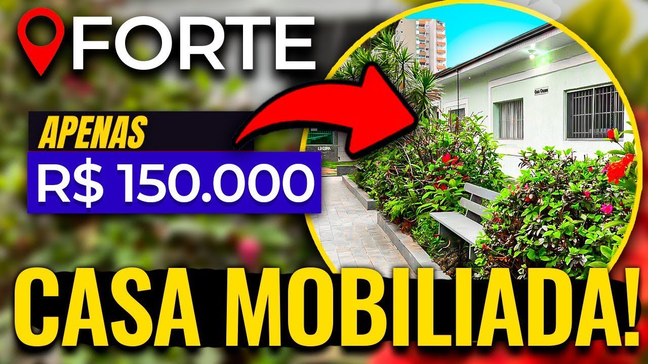 ✅[MOBILIADA] Casa na Praia Grande Canto do Forte APENAS [150.000]