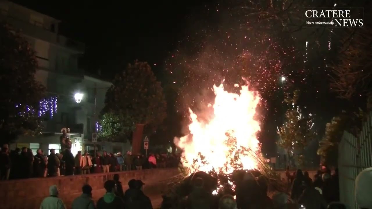 Falò di Sant'Antonio abate a San Clemente di Galluccio 2026