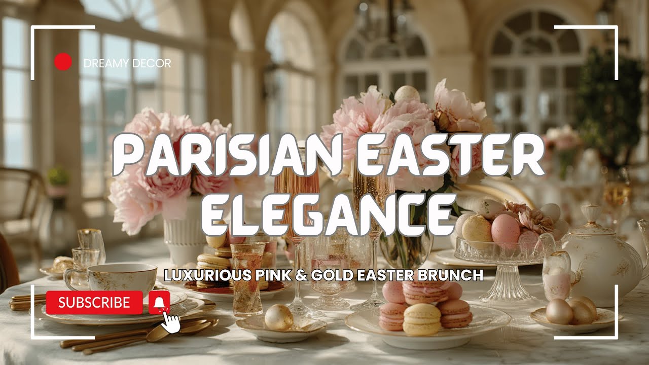 Luxurious Pink & Gold Easter Brunch | Parisian Glam, Elegant Decor & Metallic Accent Ideas