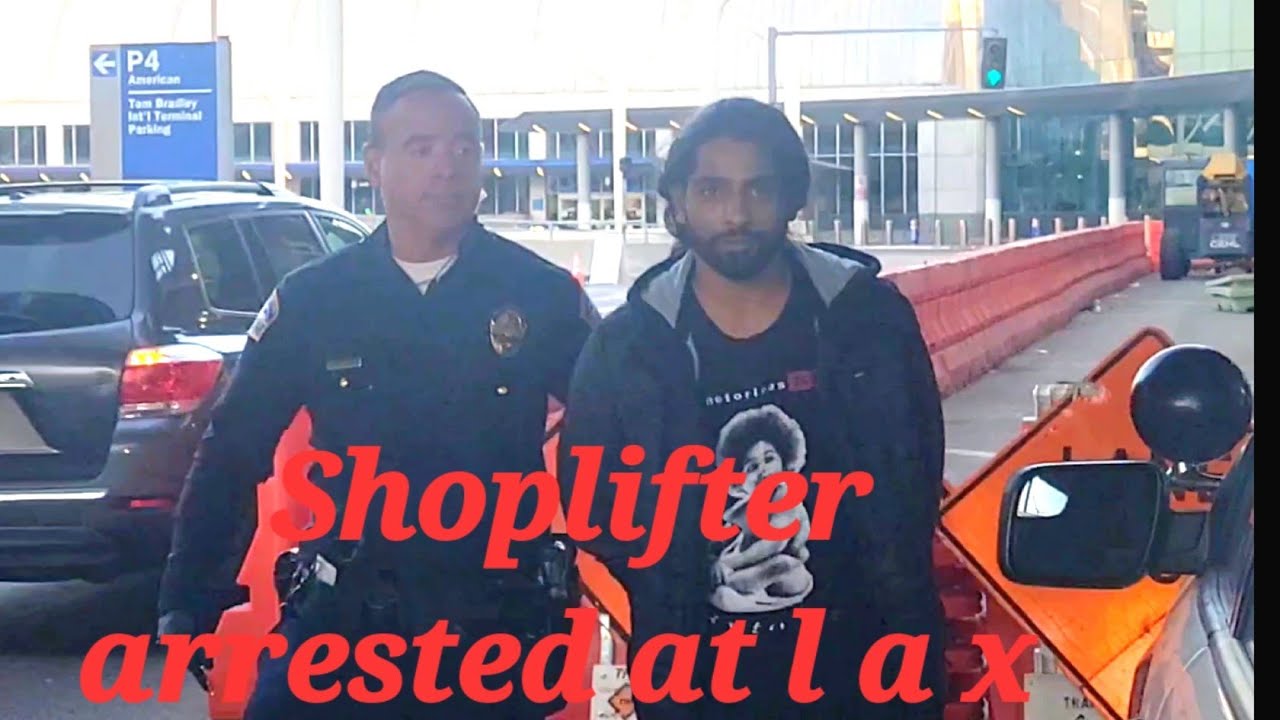 Airline Passenger Shoplifter arrested by LAX airport police at Tom Bradley international terminal