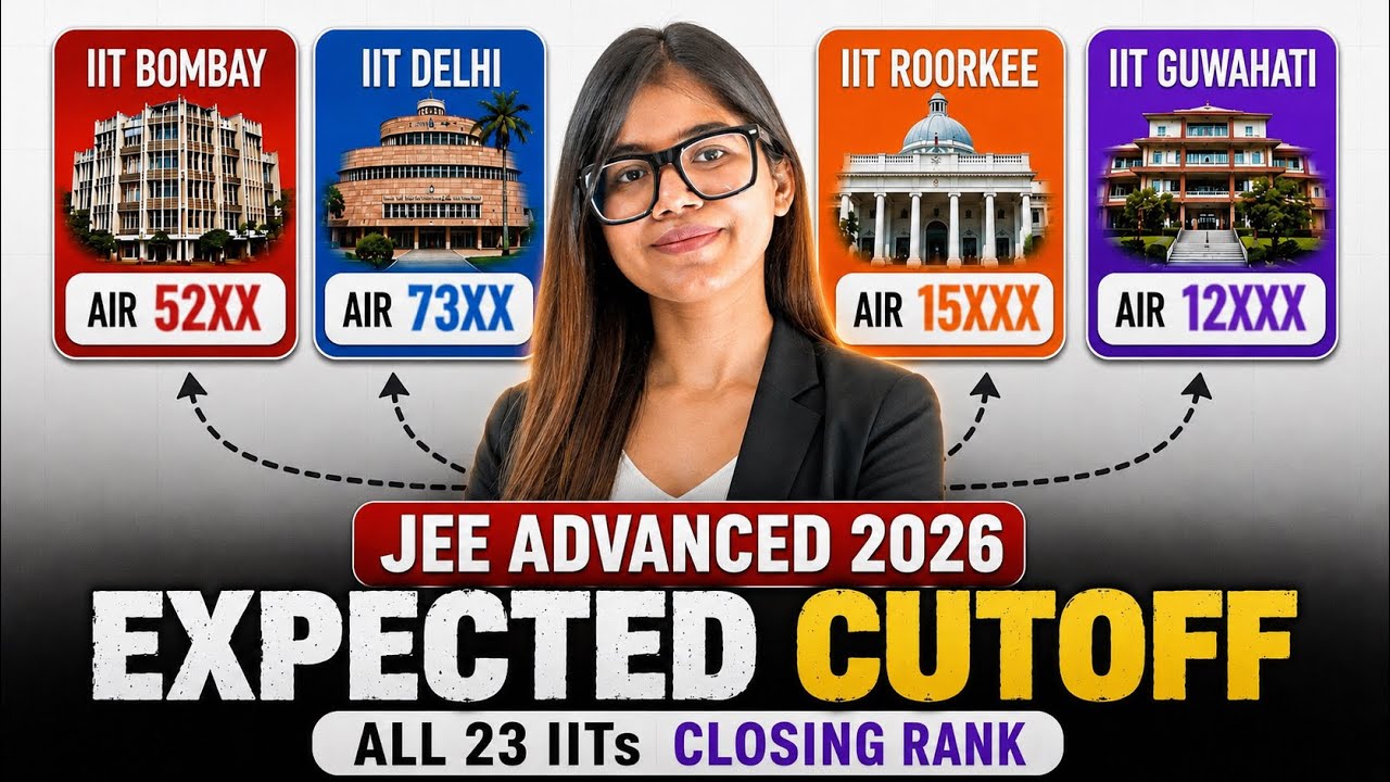 JEE Advanced 2026: Expected Cutoff & ALL 23 IITs Closing Rank 🔥Cut off trend!! #iit #jee #iitjee 