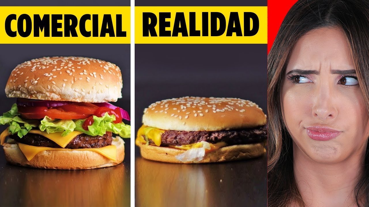 COMIDA EN COMERCIALES VS LA VIDA REAL | Mariale