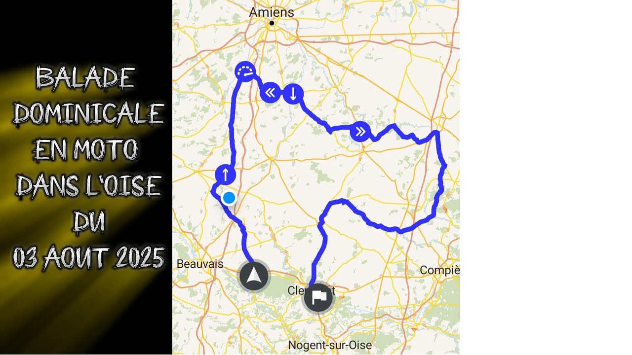 Balade moto dans l'Oise le 03 Aout 2025