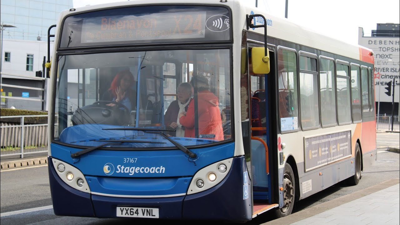 Rare Working - Stagecoach South Wales 37167 - Route X24
