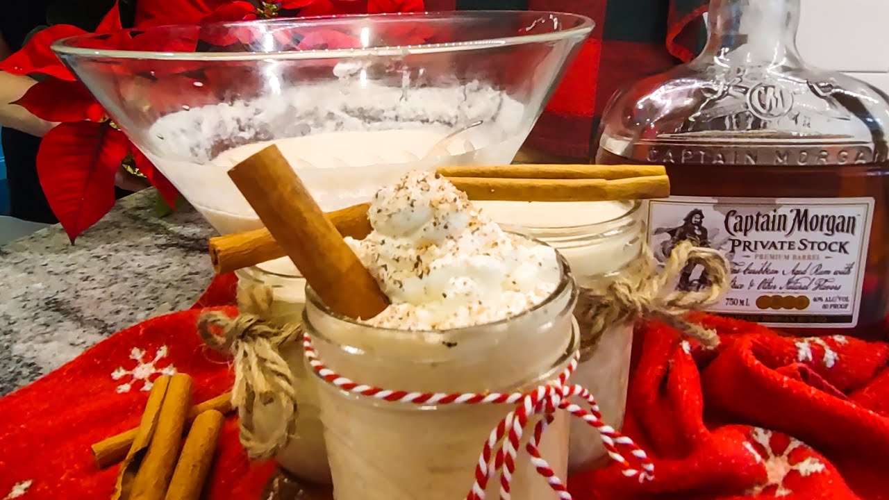 Traditional Maple Eggnog with Kefir and Rum