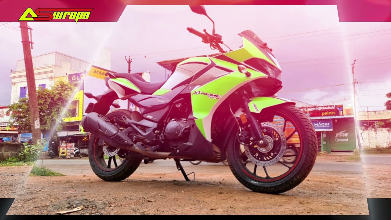 Hero extreme 200s bike new model stickers modified