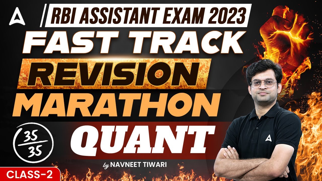 RBI Assistant 2023 | RBI Assistant Quant Marathon Class #2 | Maths by Navneet Tiwari