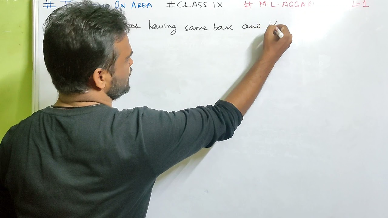 Theorems on area Class 9 ICSE || M l Aggarwal || Explanation of the Theorems on Area || Area theorem