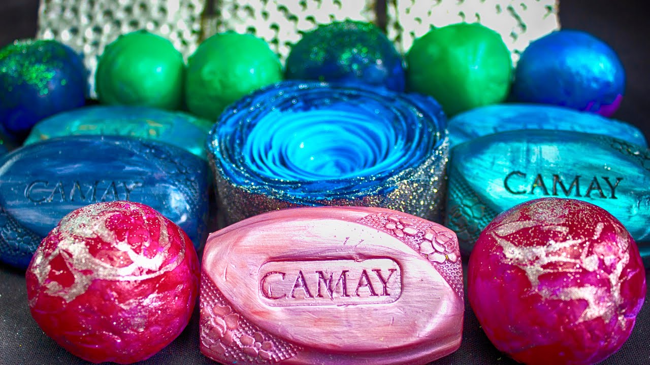 Раскалывание глины 💙 Резка мыла Camay 🎧 Хрустящие пластины 💪