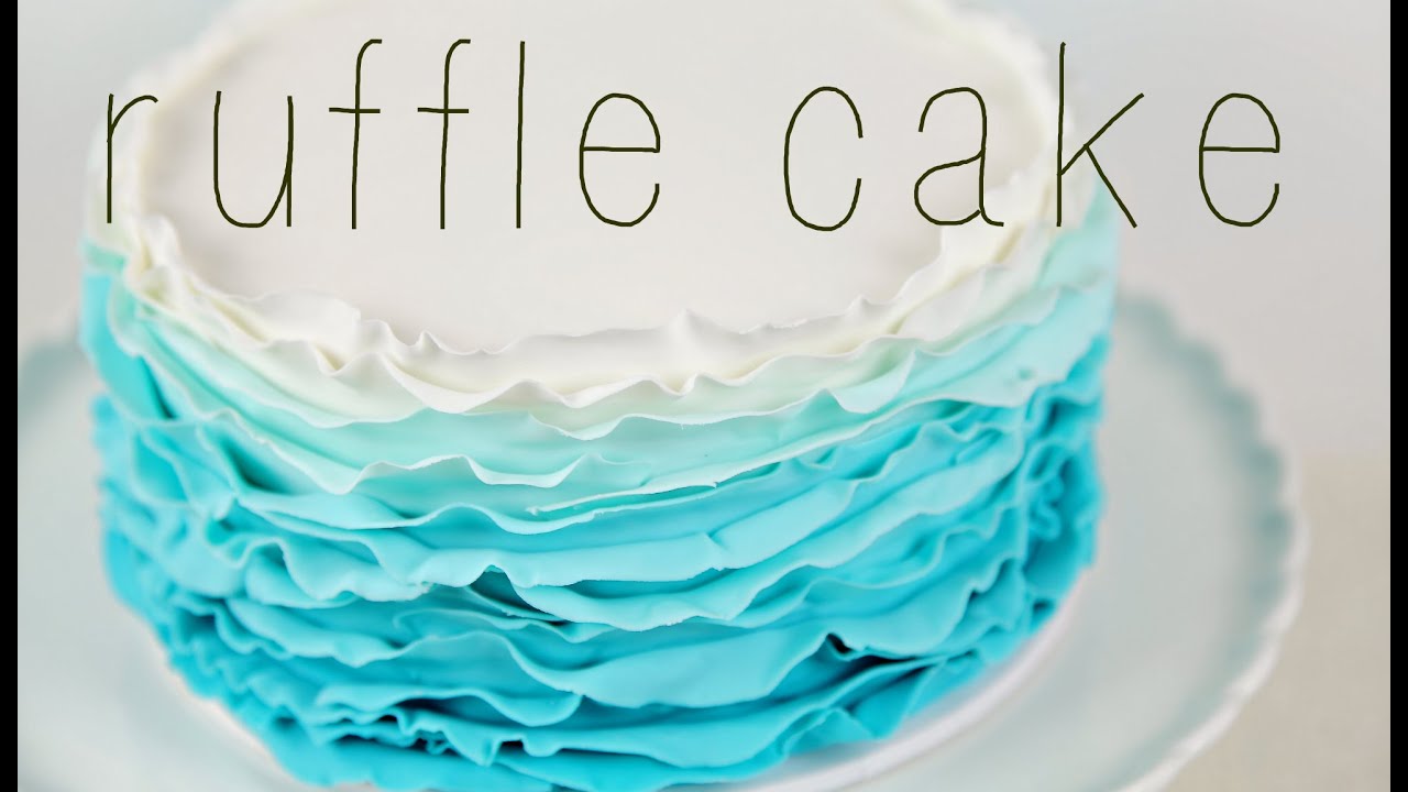 CAKE TREND ~ Ombre Fondant Ruffle Tutorial - Cake Style