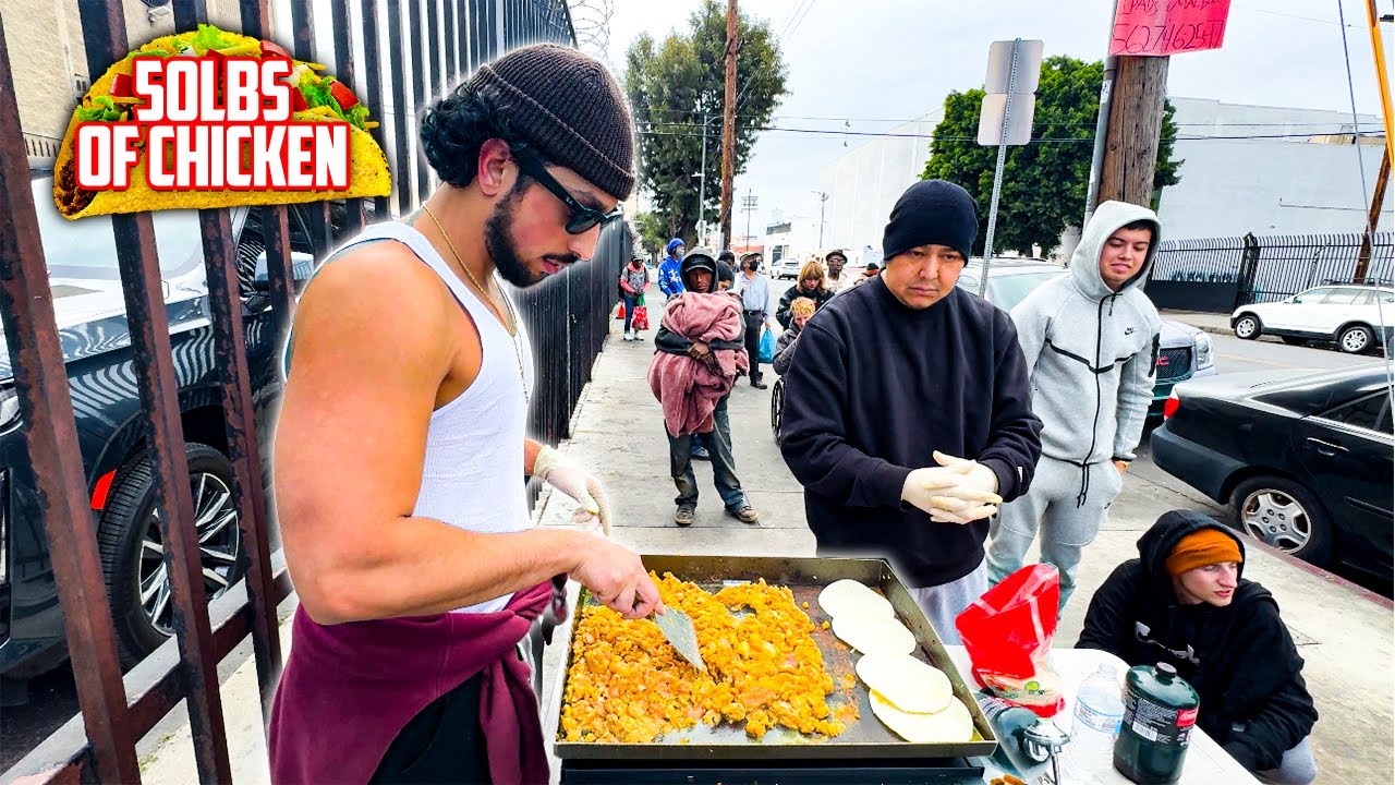 Cooking 50 Pounds Of Chicken For The Homeless!