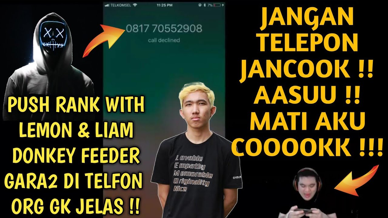 Jancook Papa donkey noob parah gara gara di telfon terus sama orang gk jelas 🤣 With lemon & liam