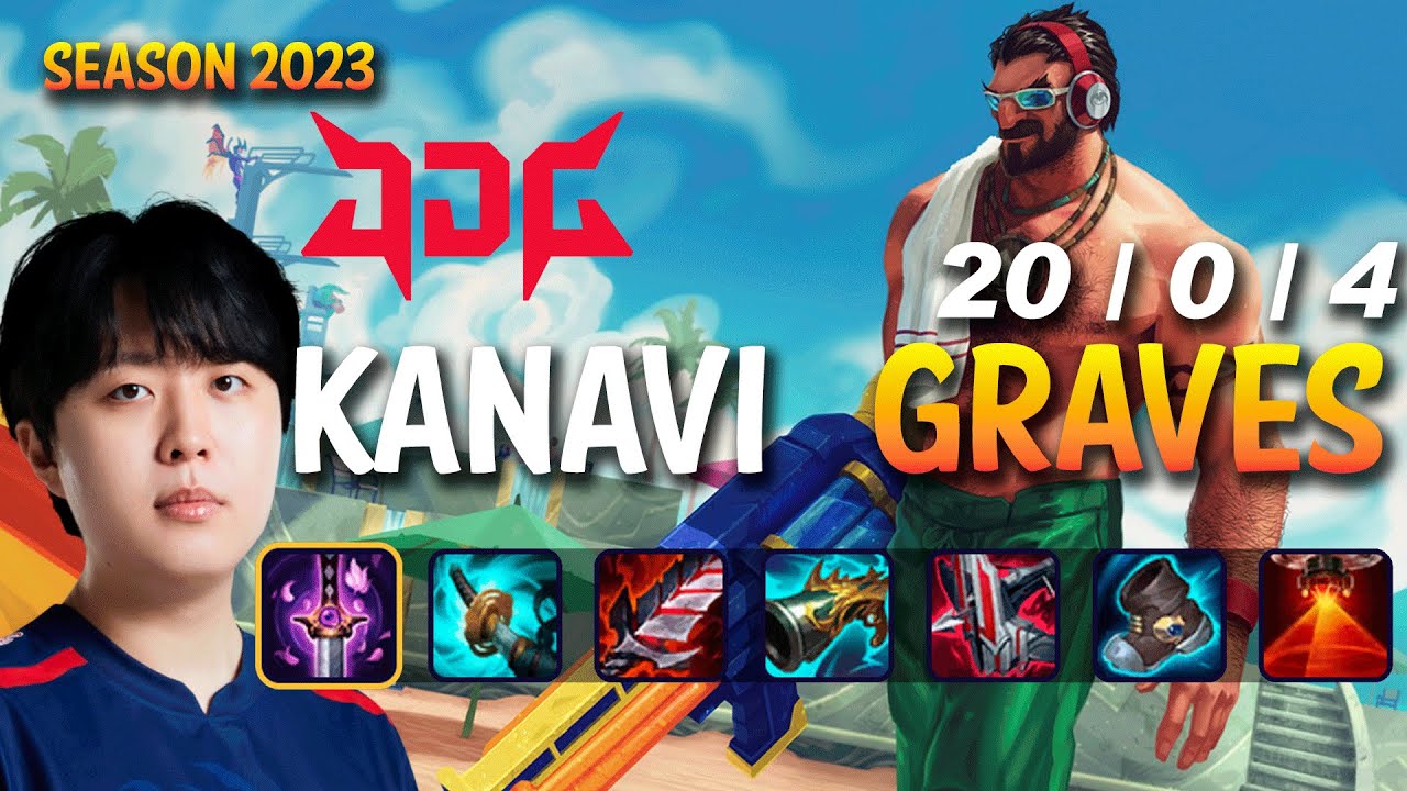 JDG Kanavi GRAVES Jungle 1v9! - Patch 13.20 KR Ranked