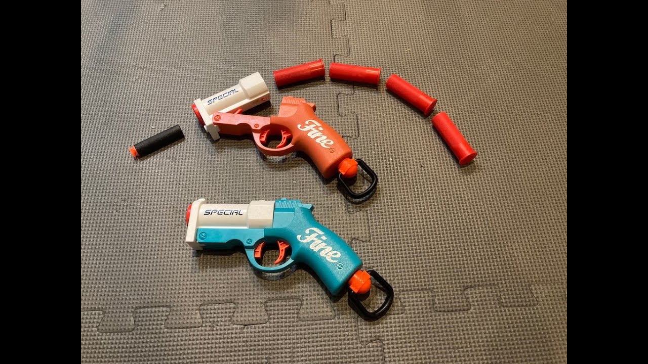 Shell ejecting Nerf-like pistols!