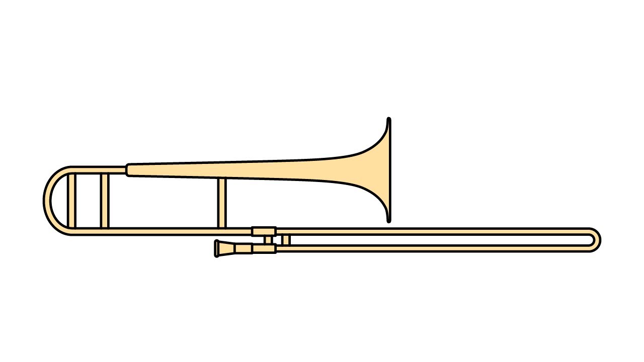 Как нарисовать тромбон