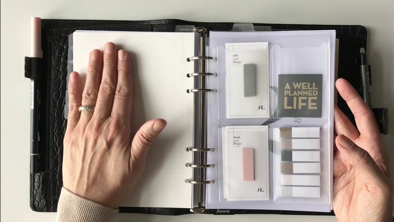 Setting up my | FILOFAX CLASSIC A5 | with CLOTH & PAPER inserts |